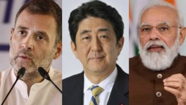 Ex-Japan PM Shinzo Abe Shot: भारताचे पंतप्रधान Narendra Modi, Rahul Gandhi यांच्याकडून शिंजो आबे यांच्यावरील हल्ल्याच्या वृत्तावर ट्वीट करत काळजी व्यक्त!