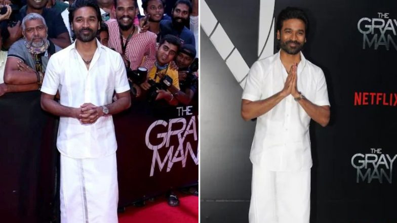Dhanush: हॅालिवूड चित्रपटाच्या प्रीमियरला धनुषचा 'देसी अंदाज', अनेकांचे वेधले लक्ष