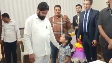 CM Shinde Viral Video: एका चिमुकलीने एकनाथ शिंदेंना विचारल्या मुख्यमंत्री होण्याच्या टिप्स, मुख्यमंत्र्यांनी दिले 'असं' उत्तर, पहा मजेशीर व्हिडीओ