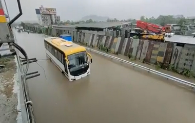 Navi Mumbai Rain Update: नवी मुंबईतही जोरदार पाऊस, उलवे रोडवर मोठ्या प्रमाणात साचले पाणी