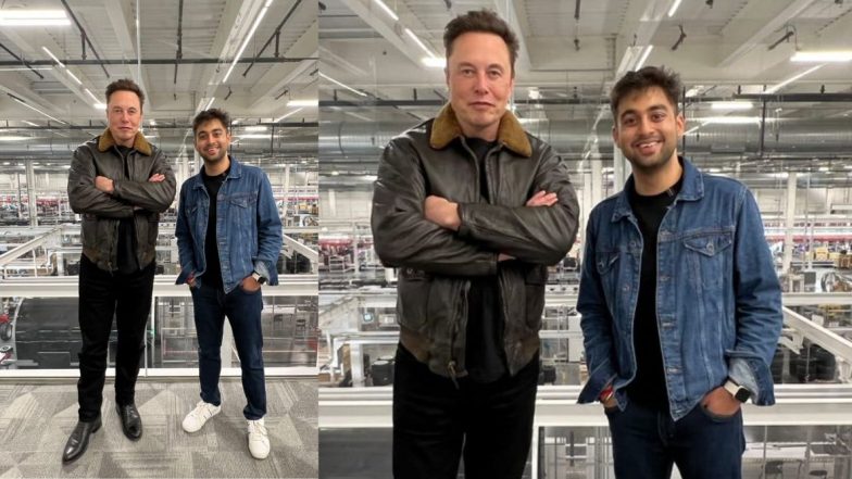 टेस्लाचे सीईओ Elon Musk यांनी घेतली पुण्यातील त्यांचा ट्विटर मित्र Pranay Pathole याची भेट