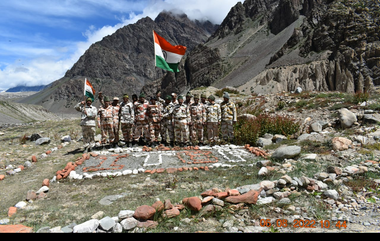 Har Ghar Tiranga: इंडो-तिबेट बॉर्डर पोलिसांनी उत्तराखंडमध्ये 13,000 फूट उंचीवर फडकवला तिरंगा