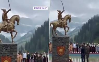 Maratha Regiment in Kashmir कडून जगात सर्वात उंच ठिकाणी छत्रपती शिवाजी महाराजांचा पुतळा स्थापन