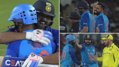 IND vs AUS 2nd T20: विजयानंतर कर्णधार रोहितने कार्तिकला मारली मिठी, अभिमानाने फडकला तिरंगा (Watch Video)