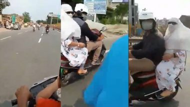 Viral Video: पत्नीला बॉयफ्रेंडसोबत स्कूटीवरून फिरताना पतीने पाहिले; रस्त्यावरच गाडी अडवून केला हाय व्होल्टेज ड्रामा, Watch