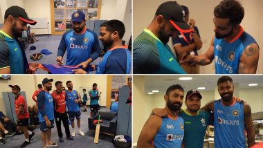 Asia Cup 2022: हाँगकाँगच्या खेळाडू टीम इंडियाच्या ड्रेसिंग रूममध्ये; आवडत्या खेळाडूंसोबत घेतले फोटो (Watch Video)