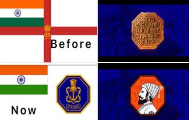 Indian Navy Naval Ensign: नौदलाच्या नव्या झेंड्याची प्रेरणा शिवरायांच्या राजमुद्रेमधून; छत्रपती शिवाजी महाराजांना नवा झेंडा अर्पित - PM Narendra Modi