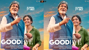 GoodBye चित्रपटाचे पोस्टर रिलीज, Amitabh Bachchan सोबत दिसली Rashmika Mandanna