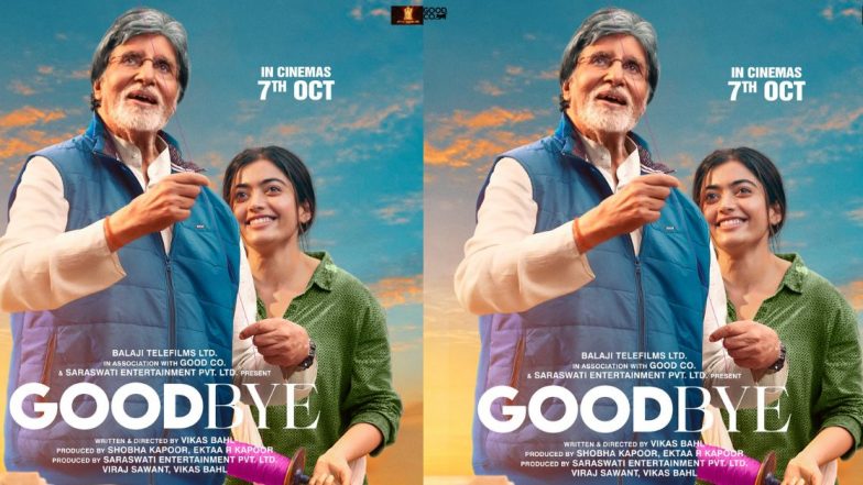 GoodBye चित्रपटाचे पोस्टर रिलीज, Amitabh Bachchan सोबत दिसली Rashmika Mandanna