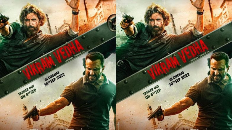 Vikram Vedha चित्रपटाचे नवे पोस्टर प्रदर्शित, ‘या’ दिवशी रिलीज होणार चित्रपटाचा Trailer