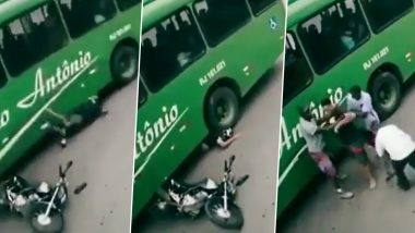 Viral Video: नियंत्रण सुटल्यामुळे दुचाकी घसरली, हेल्मेट घातल्यामुळे बचावला चालकाचा जीव, पाहा भीषण अपघाताचा व्हिडीओ