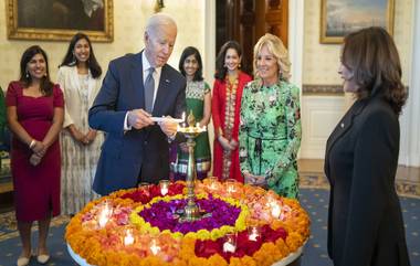 Diwali Celebration In White House: व्हाईट हाऊसमध्ये दिवाळी धुमधडाक्यात साजरी, अमेरीकेचे राष्ट्रध्यक्ष जो बायडन यांनी दिवे लावत केलं दिवाळीचं सेलिब्रेशन