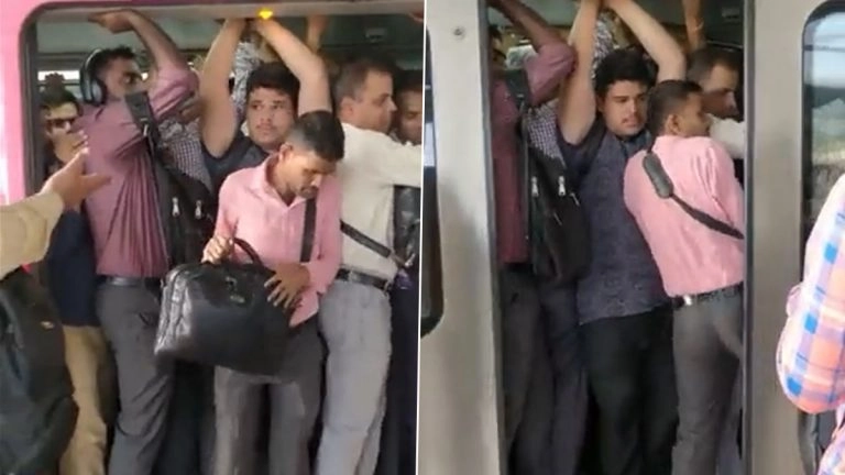 Metro Viral Video: फक्त लोकल प्रवासचं नाही तर मेट्रो प्रवासातही मुंबईकरांची जुगाडू निंन्जा टेक्निक, सोशल मिडीयावर व्हिडीओची जोरदार चर्चा