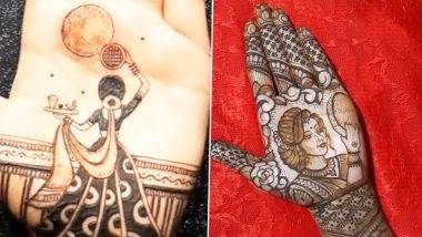 Latest Karwa Chauth 2022 Mehndi Designs: करवा चौथनिमित्त हातावर काढा हटके आणि आकर्षक मेहेंदी डिझाईन, पाहा व्हिडीओ