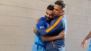 IND vs PAK 2022: पाकिस्तानविरुद्धचा सामना जिंकल्यानंतर राहुल द्रविडने विराट कोहलीला मारली मिठी, पहा व्हायरल फोटो