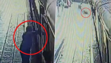 Viral Video: नागदा जंक्शन स्टेशनवर चालत्या ट्रेनमध्ये चढताना रुळांमध्ये अडकलेला प्रवासी, आरपीएफ जवानाने वाचवले प्राण (Watch Video)
