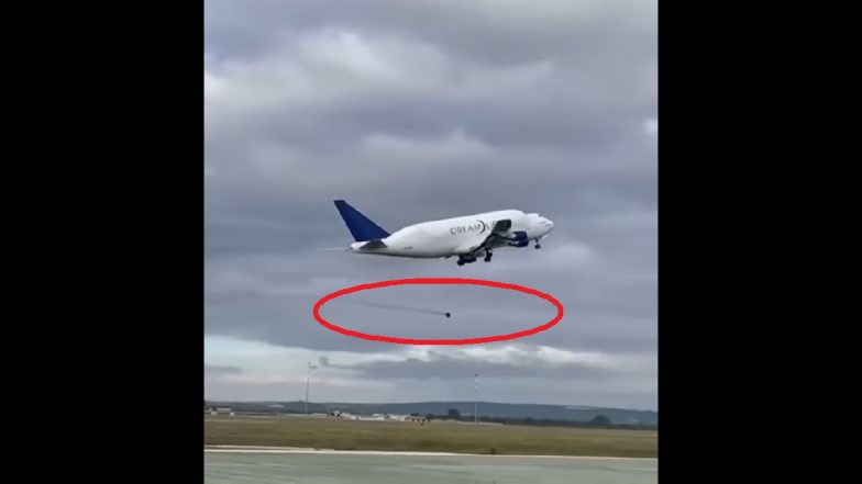 Boeing 747 Dreamlifer विमानाचे चाक निखळले, पाहा  थरारक व्हिडिओ
