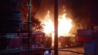 Buldhana Fire:  बुलढाणा जिल्ह्यात खामगाव शहरात भीषण आग; अनेक दुकानं जळून खाक