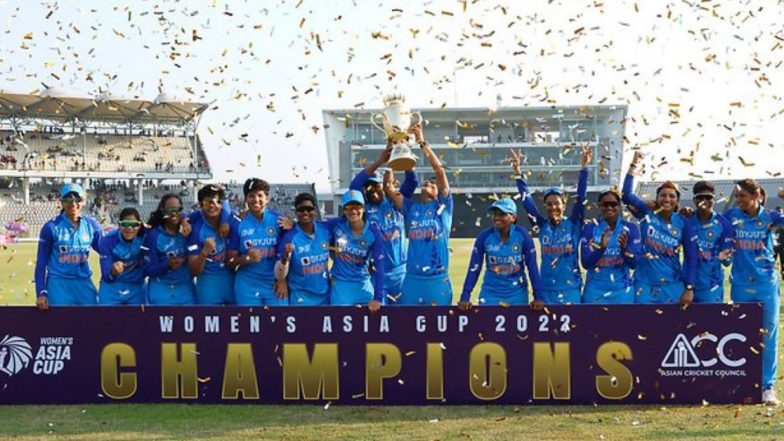 Women's Asia Cup Final: भारताने विक्रमी 7व्यांदा महिला आशिया जिंकल्यानंतर केला जबरदस्त जल्लोष, सोशल मीडियावर व्हिडीओ व्हायरल