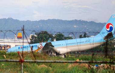 Korean Air Plane Slid Off Runway: कोरियन एअरचे विमान लँडिंगदरम्यान धावपट्टीवरून घसरले; थोडक्यात वाचले 162 प्रवाशांचे प्राण, पहा व्हिडिओ