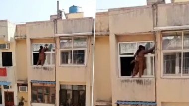 Viral Video: खिडकीला लटकून साफसफाई करणाऱ्या महिलेचा व्हिडिओ व्हायरल; युजर्स म्हणाले, आता लक्ष्मीजी येणार