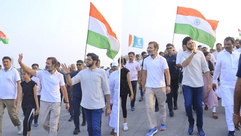 Bharat Jodo Yatra: आदित्य ठाकरे भारत जोडो यात्रेत सामील, राहुल गांधी यांच्यासोबत केली पदयात्रा