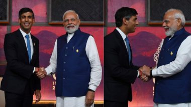 G20 Summit: जी20 शिखर परिषदेमध्ये PM Narendra Modi आणि Rishi Sunak यांची भेट; यूके वर्षाला देणार 3000 भारतीयांना व्हिसा (Watch Video)