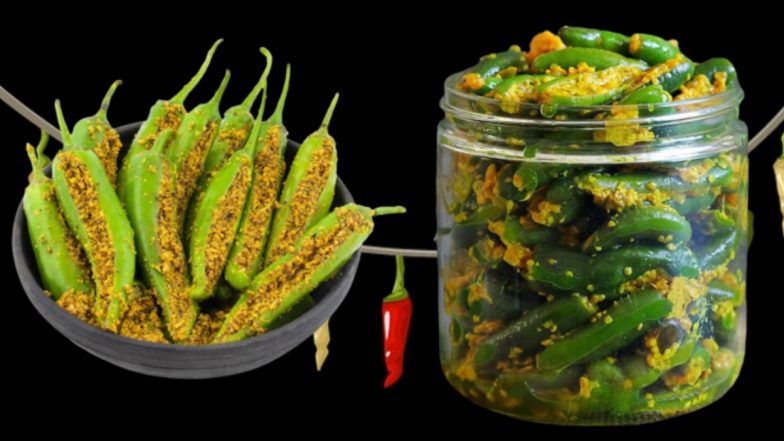 Green Chilli Pickle Recipe: हिरव्या मिरचीचे लोणचे रेसिपी; व्हिडिओ पाहा, मिळतील अनेक टीप्स