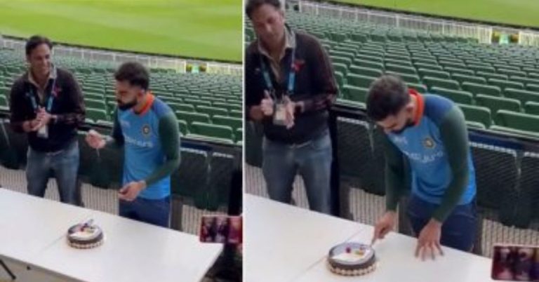 Virat Kohli Birthday Celebration Video: टीम इंडियानंतर पत्रकारांनीही साजरा केला कोहलीचा वाढदिवस, MCG मैदानावर 'किंग'ने कापला केक