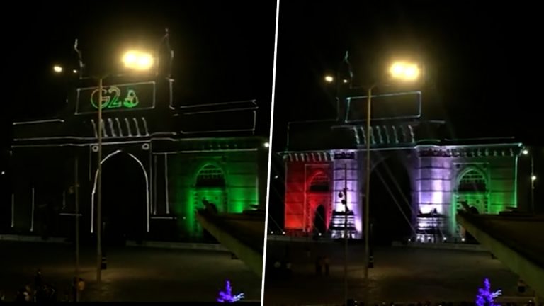 Gateway Of India: भारताला G20 अध्यक्षपदाचा बहुमान मिळाल्याबद्दल गेट वे ऑफ इंडियाला खास रोषणाई, पहा व्हिडीओ