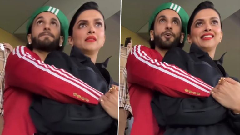 FIFA World Cup 2022 च्या अंतिम सामन्यात अर्जेंटिनाच्या विजयानंतर Ranveer ने Deepika ला मारली मिठी (Watch Video)