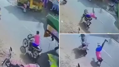 Tamil Nadu Road Accident: तामिळनाडूच्या Thoothukudi जिल्ह्यात भरधाव ट्रकची दोरी गळ्यात अडकल्याने विचित्र अपघात; थोडक्यात बचावला दुचाकीस्वार, Watch Video