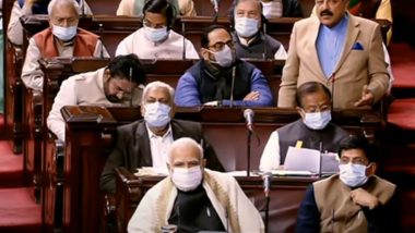 PM Narendra Modi Wear Mask in Rajya Sabha: संसदेत कोरोनाचा प्रभाव; पंतप्रधान मोदी आणि इतर खासदारांनी राज्यसभेत कामकाजादरम्यान घातला मास्क