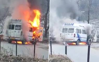 Tempo Traveller on Fire in Manali: मनाली मध्ये टेम्पो ट्रॅव्हलरला आग; ड्रायव्हर सह 9 प्रवासी सुदैवाने सुखरूप पडले बाहेर