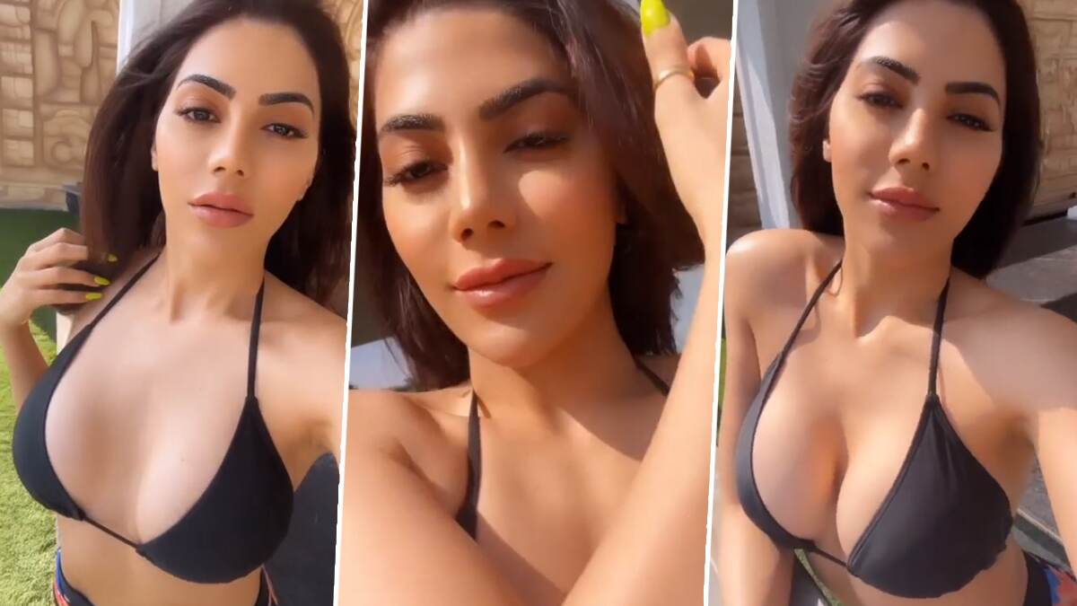 Nikki Tamboli Bold Video: निक्की तांबोळीने ब्लॅक बिकिनीमध्ये बोल्डनेच्या सर्व मर्यादा केल्या पार; व्हिडिओ पाहून येईल घाम, Watch