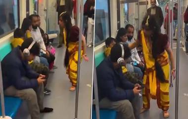 Manjulika In Metro: भूलभुलैयातील मंजूलीका थेट मेट्रोत अवतरली, पॅसिंजर्सची उडाली घाबरगूंडी; Watch Video