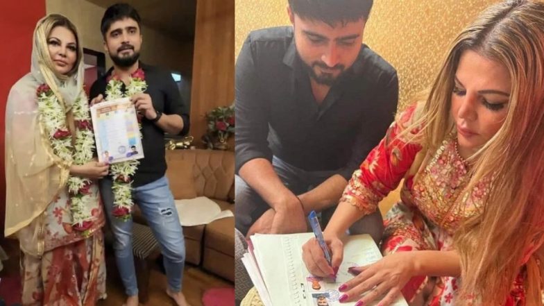 अखेर Rakhi Sawant अडकली विवाहबंधनात; बॉयफ्रेंड Adil Khan Durrani सोबत केला निकाह, See Photos
