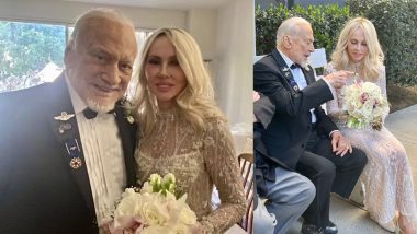Buzz Aldrin Got Married on 93rd Birthday: चंद्रावर पाऊल ठेवणारे दुसरे व्यक्ती 'बझ ऑल्ड्रिन' यांनी आपल्या 93व्या वाढदिवसादिवशी केले चौथे लग्न (See Photos)