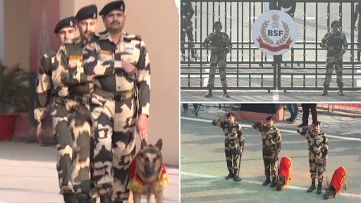 Attari-Wagah Border वर BSF च्या खास श्वानांनी देखील घेतला आज प्रजासत्ताक दिनी Beating Retreat Ceremony मध्ये सहभाग (Watch Video)