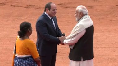 Egyptian President Abdel Fattah El –Sisi दिल्ली मध्ये राष्ट्रपती भवनात दाखल; President Droupadi Murmu,PM Narendra Modi यांनी केलं स्वागत