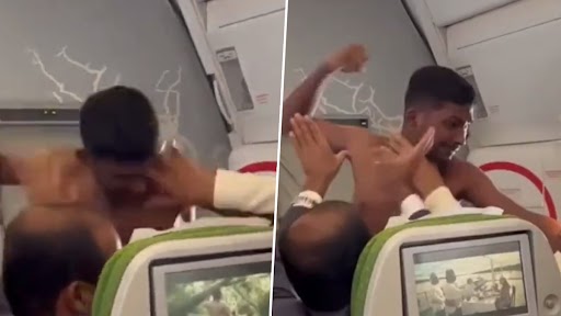 Biman Bangladesh Flight Fight Video: 'बिमान बांग्लादेश' विमानात शर्टलेस व्यक्तीची सहप्रवाशाला मारहाण (Watch Viral Video)