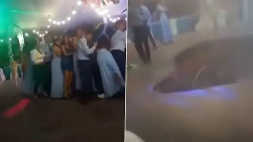 Viral Video: पेरूमध्ये डान्स करत असतांना कोसळला फ्लोअर, 25 पेक्षा जास्त विद्यार्थी पडले खड्यात