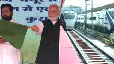 Vande Bharat Train: पंतप्रधान नरेंद्र मोदी यांनी मुंबई-सोलापूर वंदे भारत ट्रेनला दाखवला ग्रीन सिग्नल, Watch Video