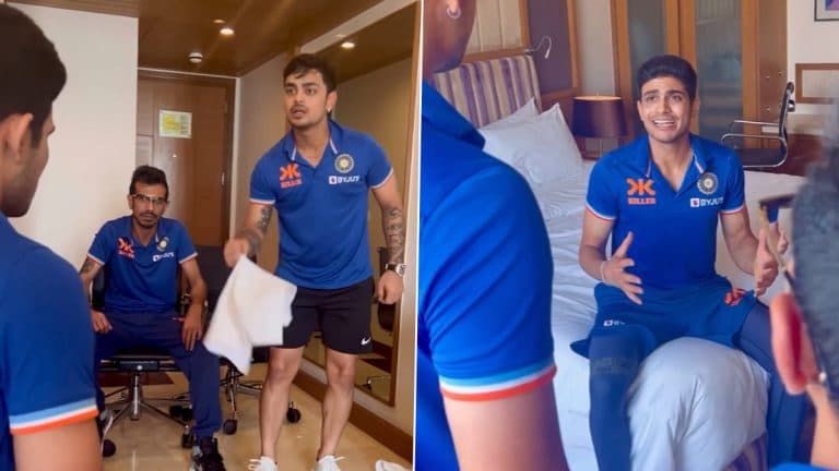 Shubman Gill Video: इशान किशनने शतकवीर शुभमन गिलला मारली कानशीलात! समोर बसलेला युझवेंद्र चहल पाहतच राहिला (Watch Video)