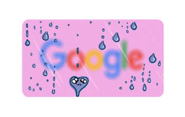 Valentine's Day 2023 Google Doodle: व्हॅलेंटाईन डे निमित्त गुगलने पावसाच्या थेंबांच्या मनमोहक अॅनिमेशनस तयार केलं खास डूडल