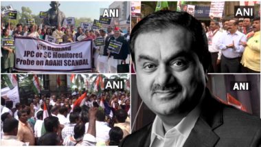 Congress on Adani Row: अदानी प्रकरणी काँग्रेस आक्रमक; महाराष्ट्रासह देशभरात LIC, SBI कार्यालयाबाहेर आंदोलन