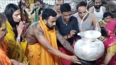 KL Rahul-Athiya Shetty Visited Ujjain: केएल राहुल-अथिया शेट्टीने उज्जैनच्या महाकालेश्वर मंदिरात केली प्रार्थना, पहा व्हिडिओ