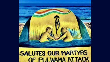 Pulwama Attack Anniversary 2023: पुलवामा हल्ल्यातील शहीद जवानांना आदरांजली अर्पण करणारं Sudarsan Pattnaik यांचं खास वाळूशिल्प