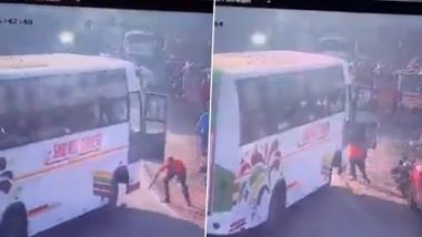 Viral Video: पुण्यात शाळकरी मुलांना सहलीला नेताना बसचे ब्रेक झाले फेल; चालकाने प्रसंगावधान राखत चालत्या गाडीतून उडी मारून 'असे' वाचवले मुलांचे प्राण (Watch Video)