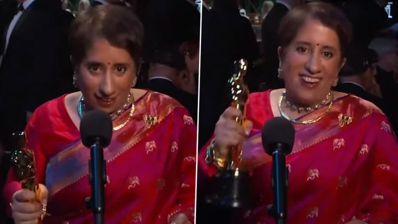 Guneet Monga: ऑस्करच्या मंचावर गुनीत मोंगा यांच्यासोबत भेदभाव; पुरस्कार मिळाल्यानंतर भाषण करण्यापासून रोखण्यात आलं, Watch Video